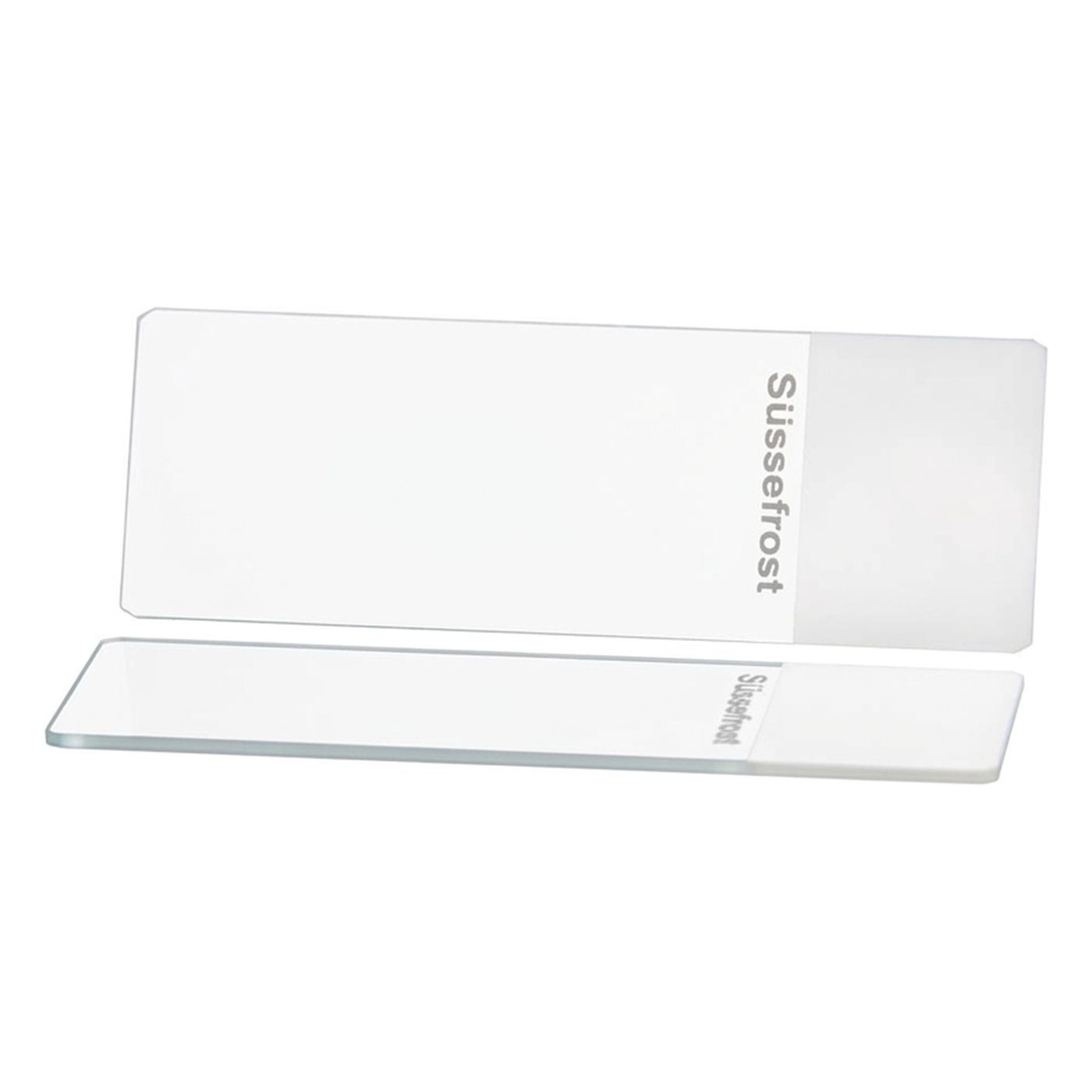 Microscope slide, white frosted end, 45° corners, ground edges