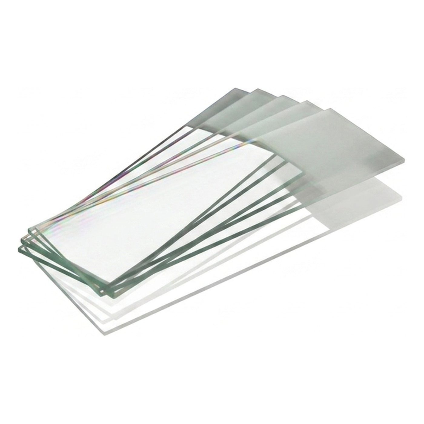 Microscope slide, off-white, ground edges, 20 mm frosted end, 90° corners